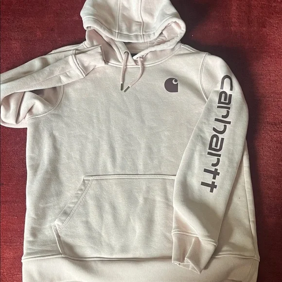 Carhartt Women's Hoodie in Light Pink - Picture 3 of 6